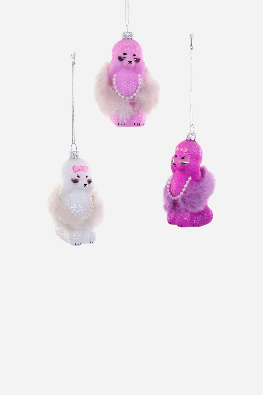 Glam Poodle Ornament – front view