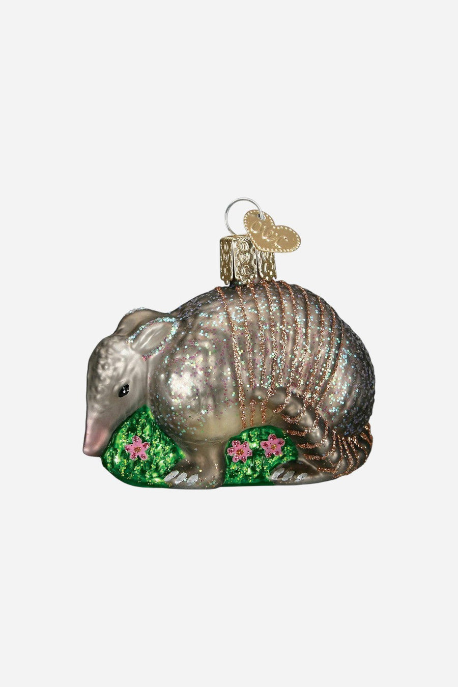 Glass Armadillo Ornament – front view