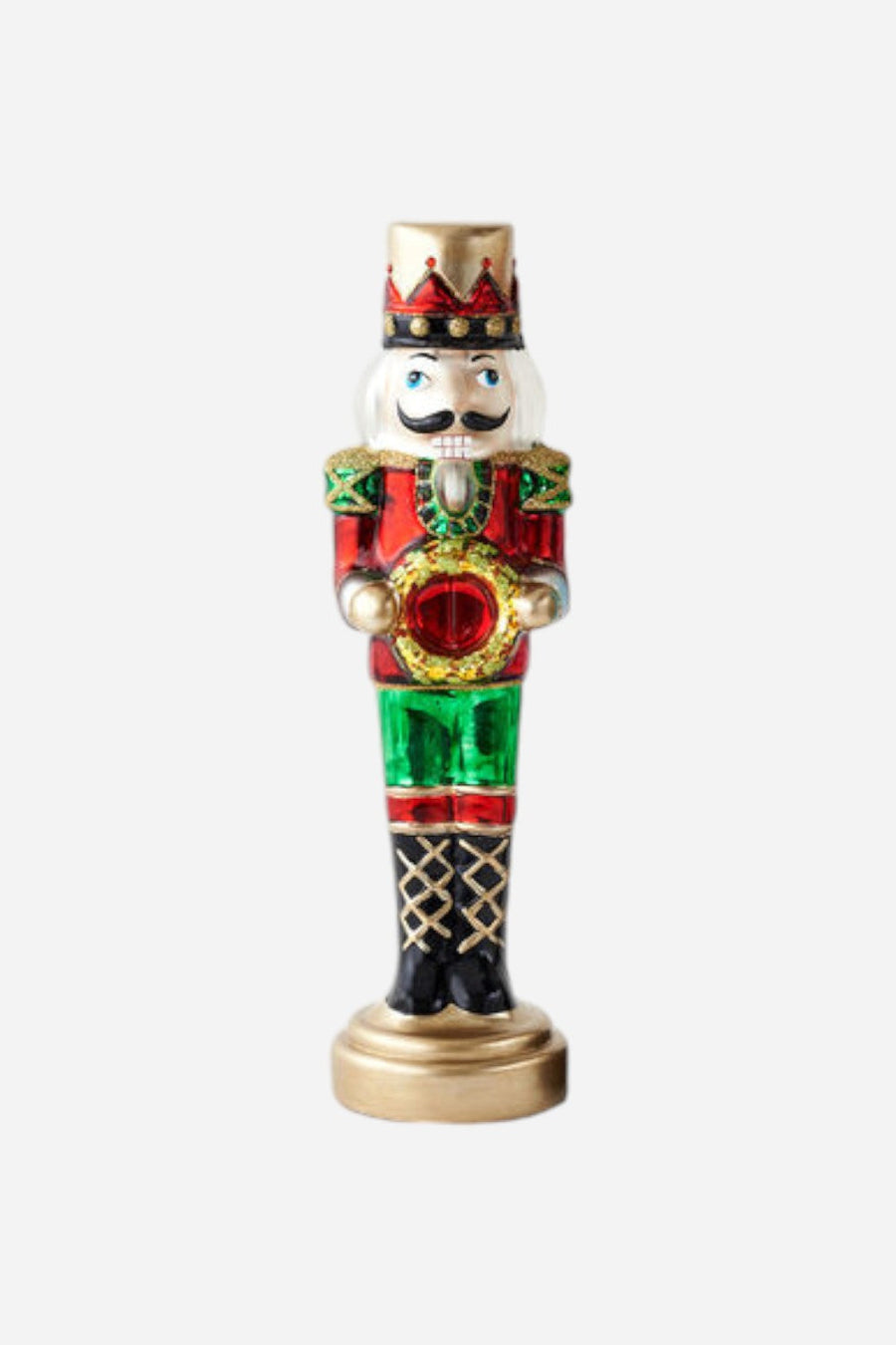Glass Nutcracker Figure 13" – back view