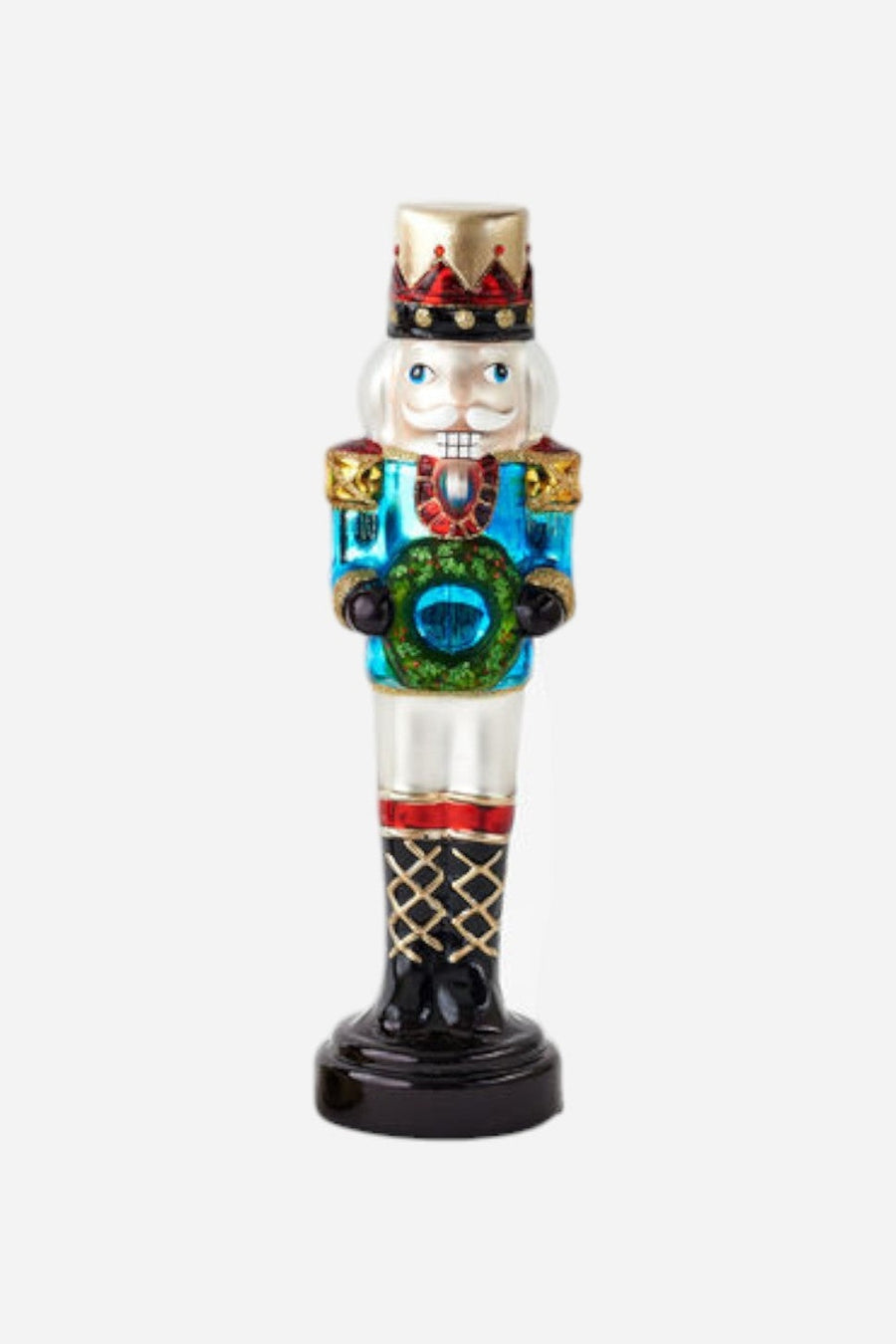 Glass Nutcracker Figure 13" – front view