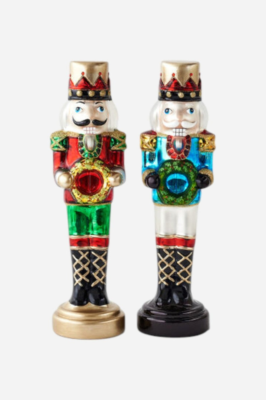 Glass Nutcracker Figure 13" – pair