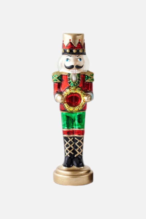 Glass Nutcracker Figure 13"