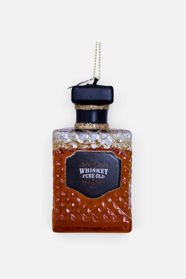 Glass Whiskey Bottle Ornament