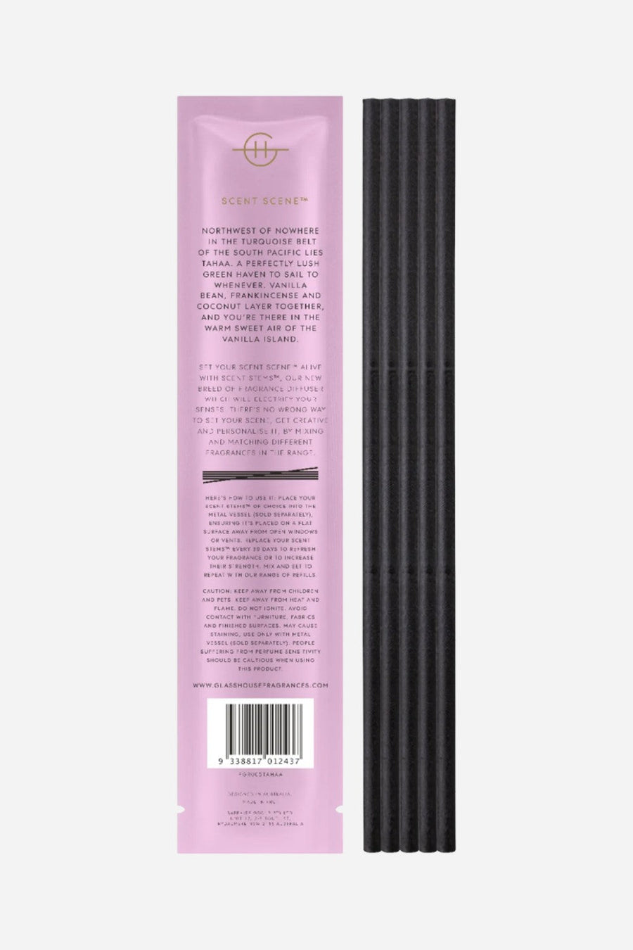 Glasshouse A Tahaa Affair Replacement Scent Stems – back view