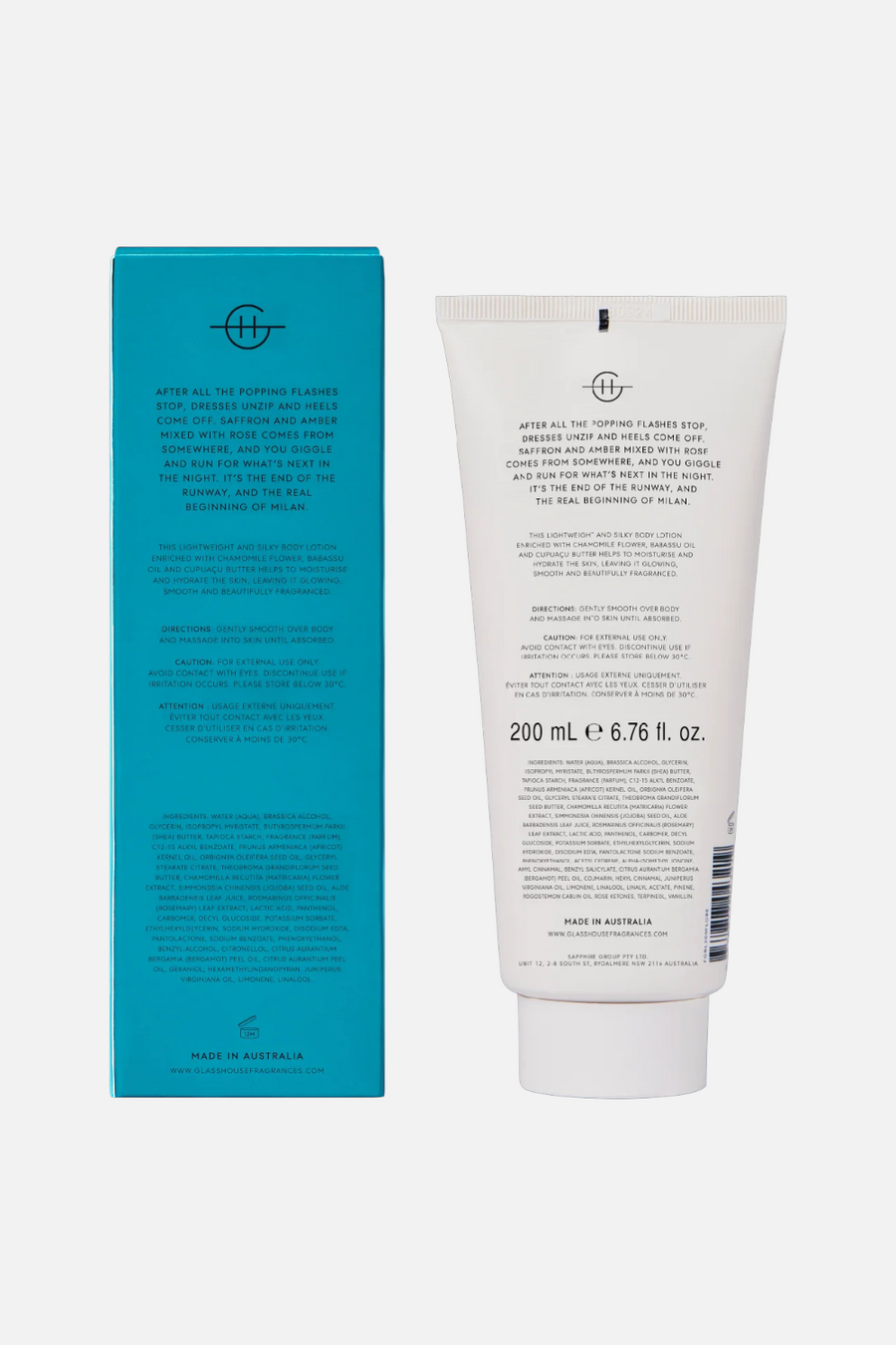 Glasshouse Body Lotion in Midnight Milan 6.7 OZ – side view