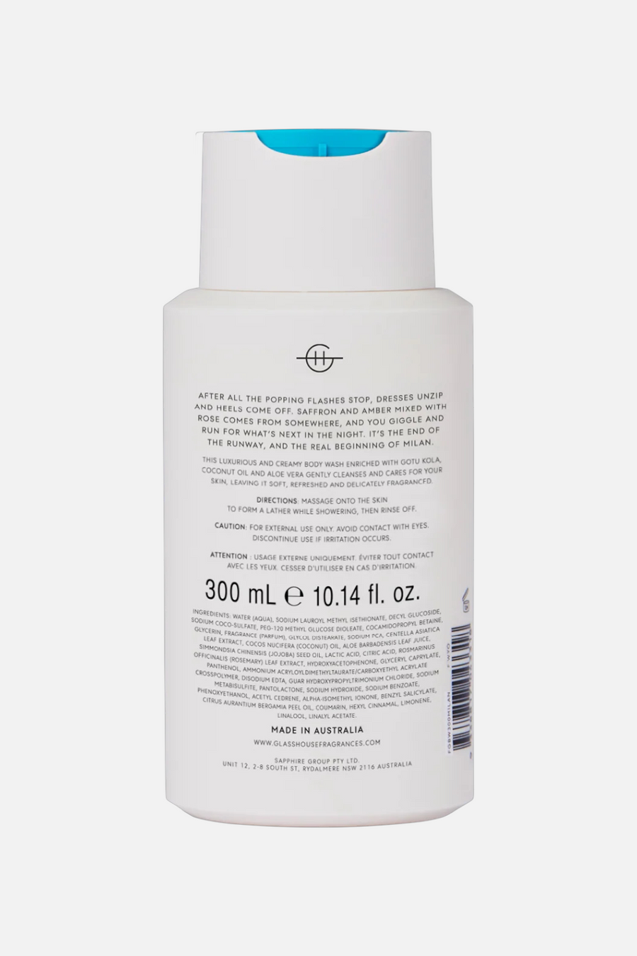 Glasshouse Body Wash in Midnight Milan 10.1 OZ – side view