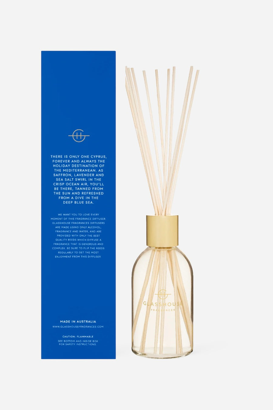 Glasshouse Diving Into Cyprus Fragrance Diffuser – back view