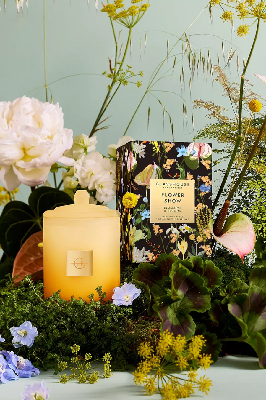 Glasshouse Flower Show Triple Scented Candle, 13.4Oz – side view