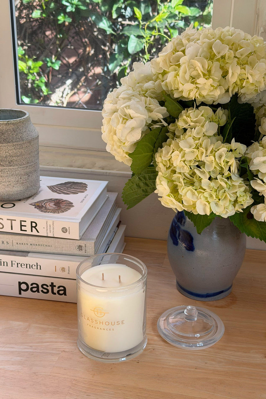 Glasshouse Flower Therapy Scented Candle – back view