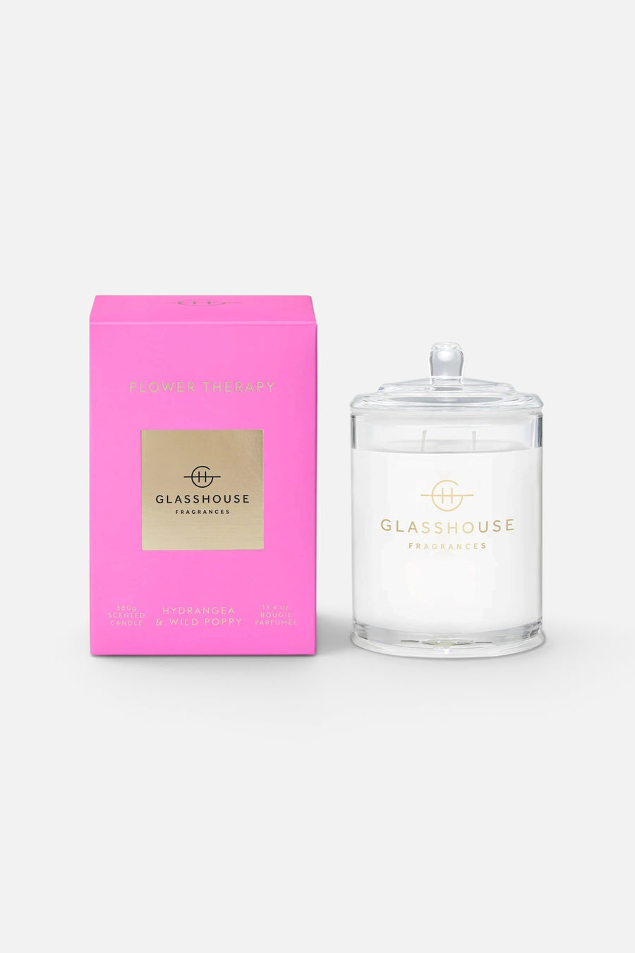 Glasshouse Flower Therapy Scented Candle – front view