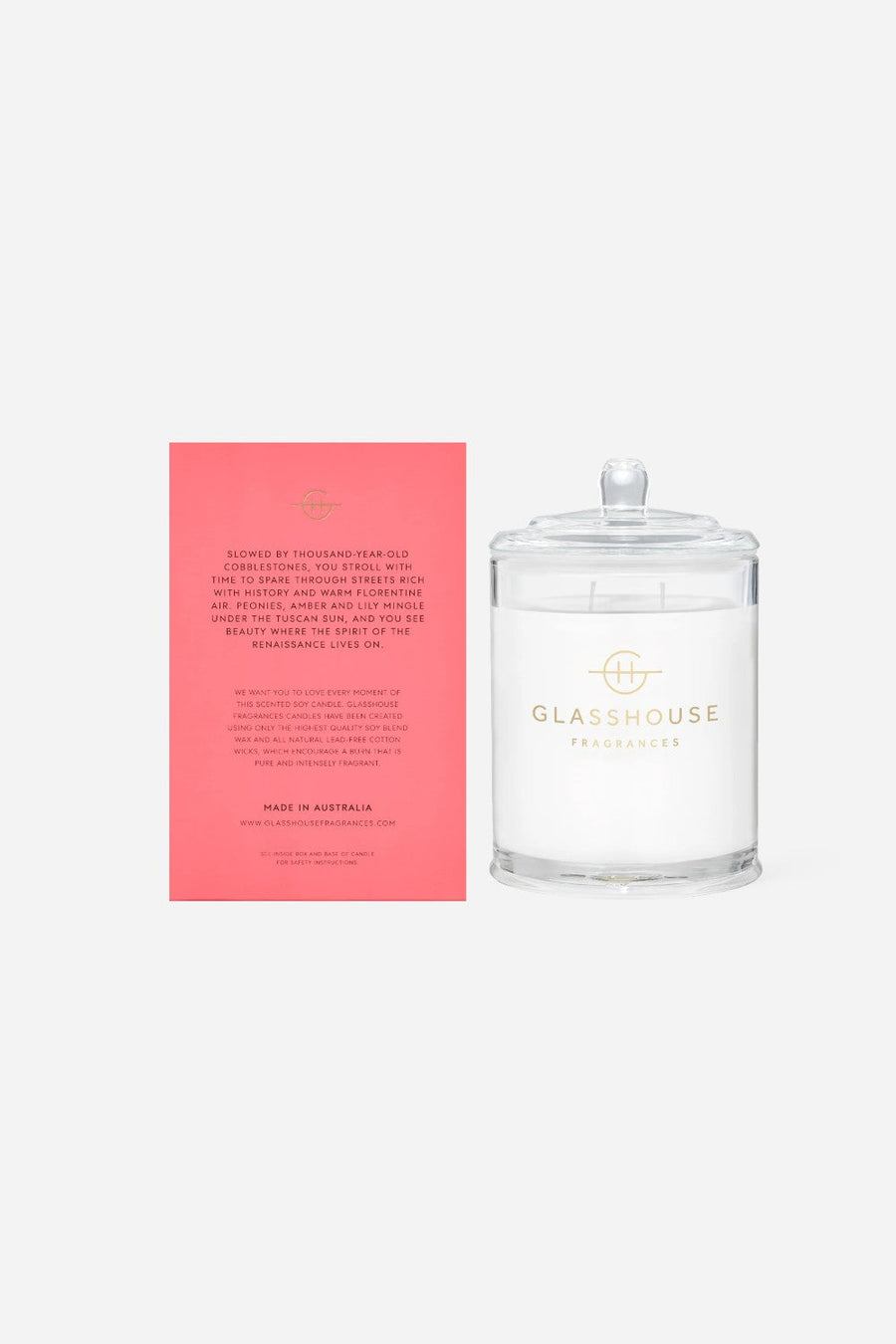 Glasshouse Forever Florence Candle – back view