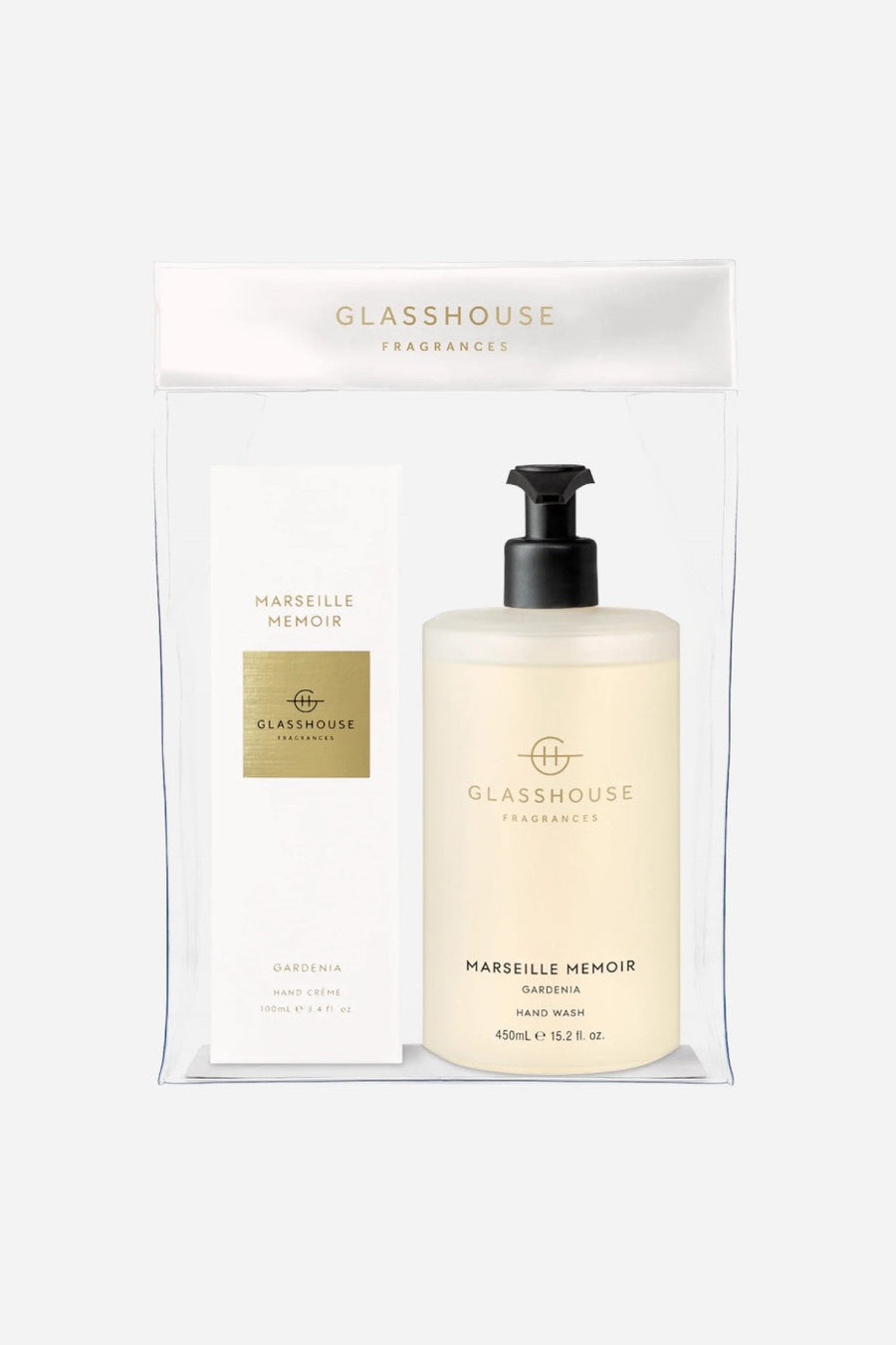 Glasshouse Hand Wash and Lotion Set, Marseille Memoir – front view