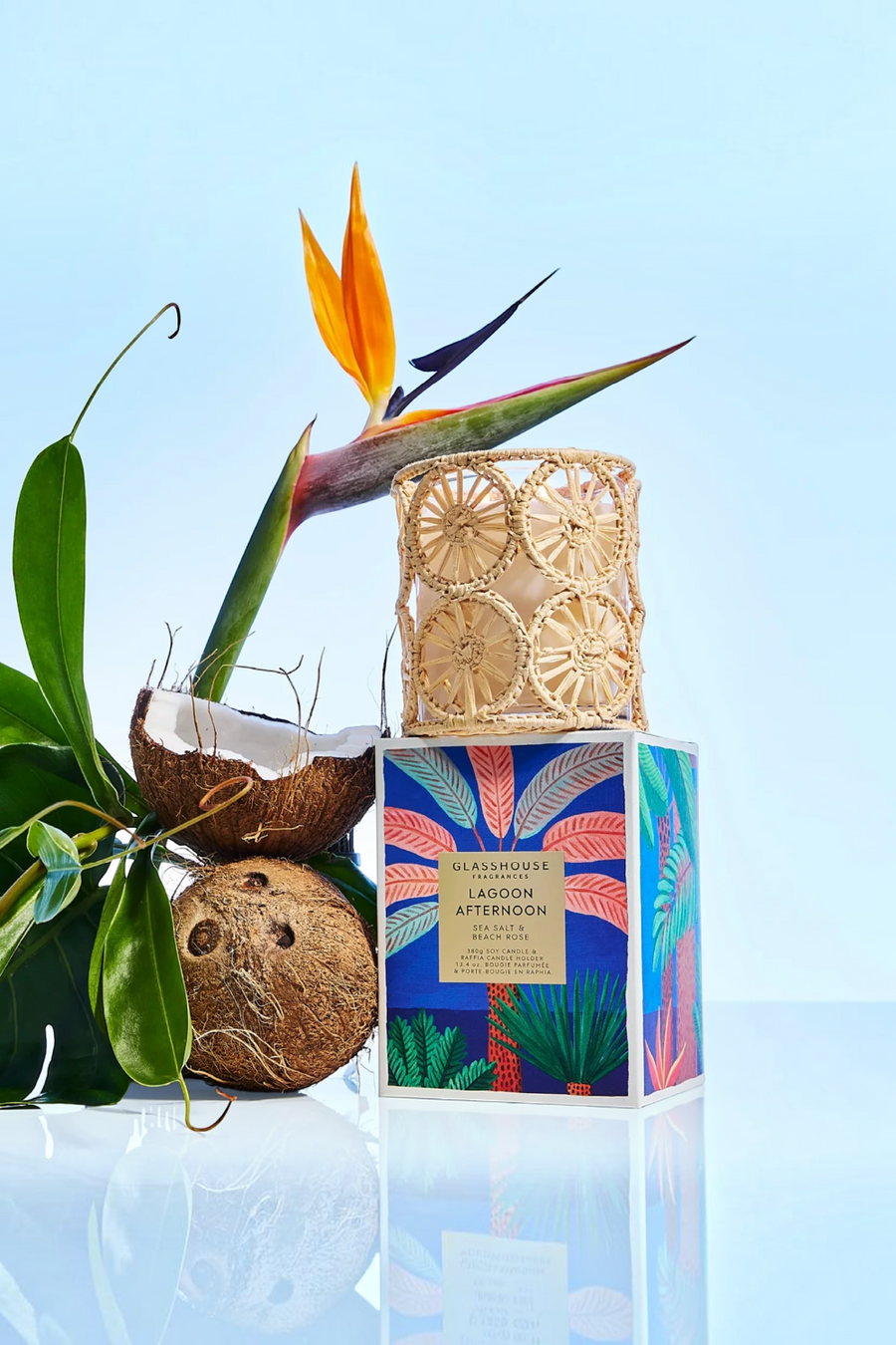 Glasshouse Lagoon Afternoon Candle – back view