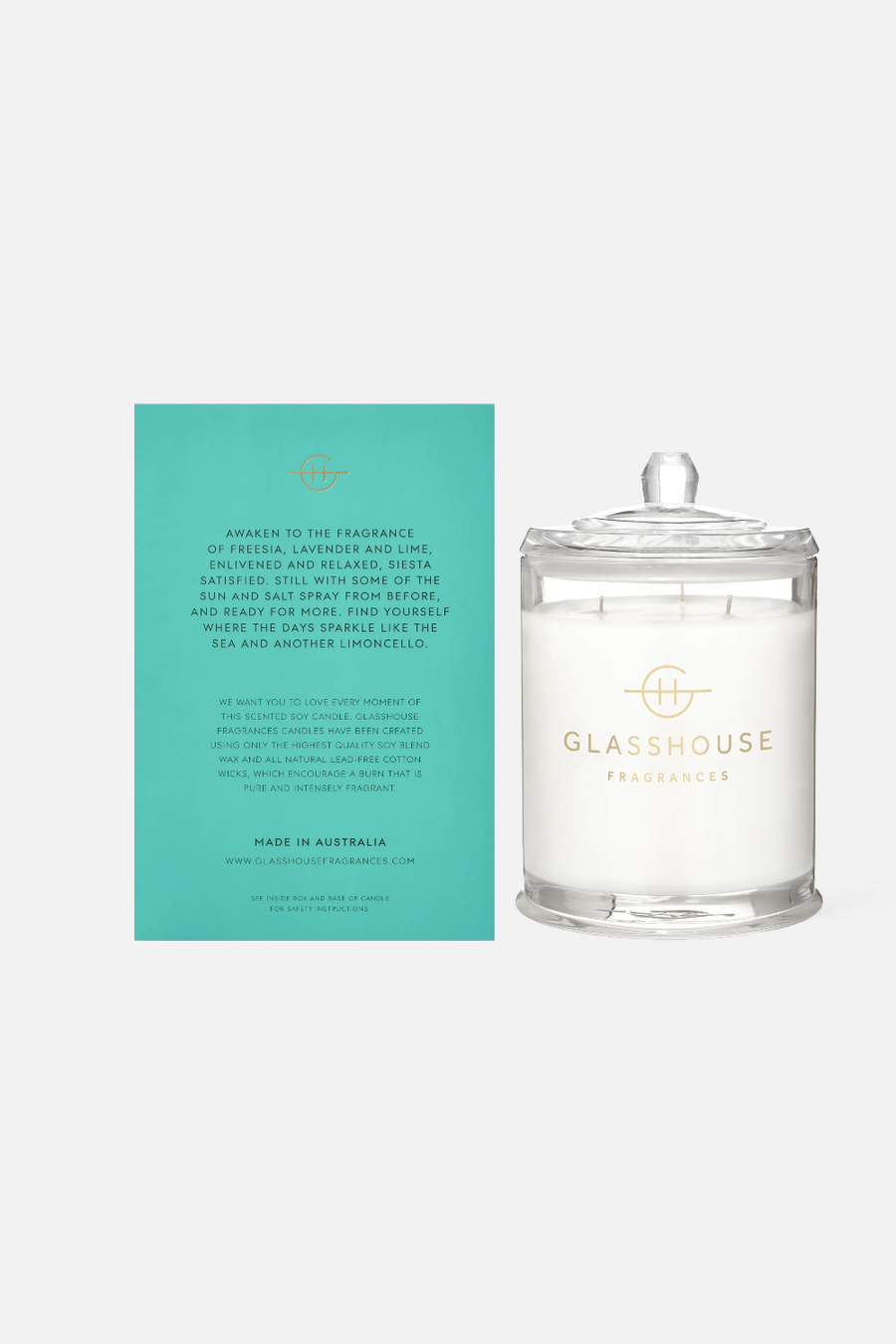 Glasshouse Lost In Amalfi 26.8 Oz Candle – back view