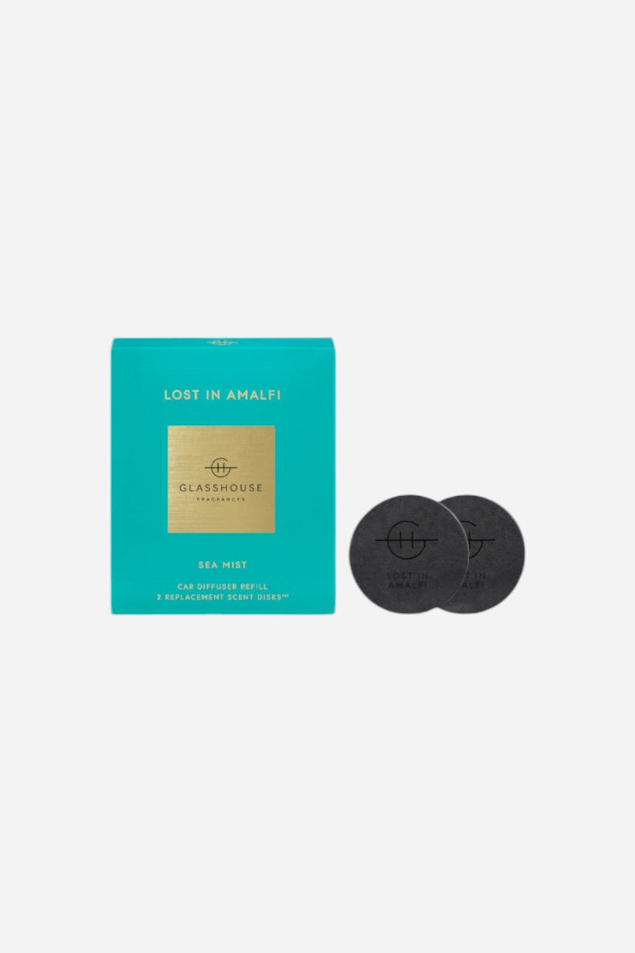 Glasshouse Lost In Amalfi Car Diffuser Refill Replacement Disks – front view