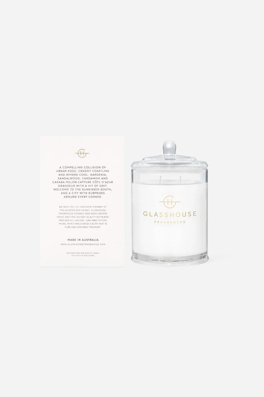 Glasshouse Marseille Memoir Candle – back view