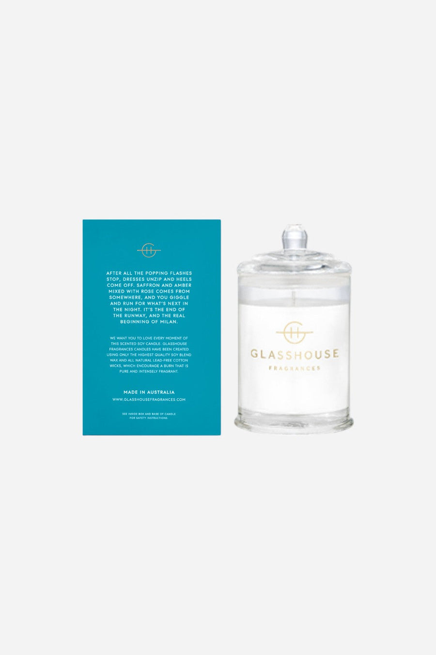 Glasshouse Midnight In Milan Triple Scented Candle, 2.1 Oz – back view