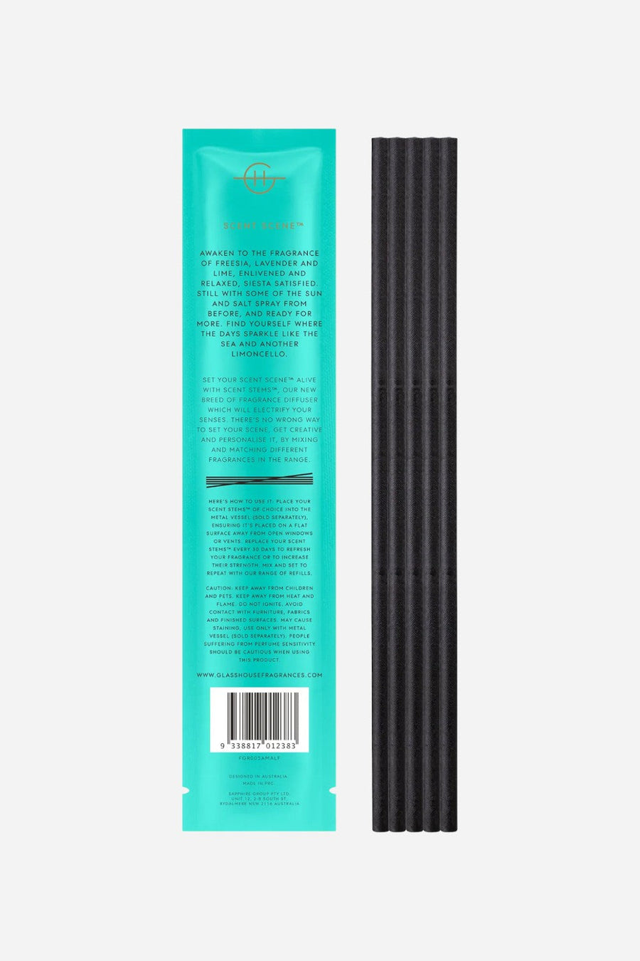 Glasshouse Replacement Scent Stems in Lost in Amalfi – back view
