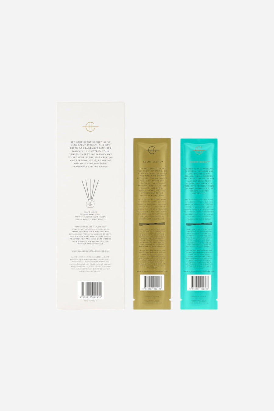 Glasshouse Scent Scene Duo- Lost In Amalfi and Kyoto in Bloom Assorted Fragrances – back view