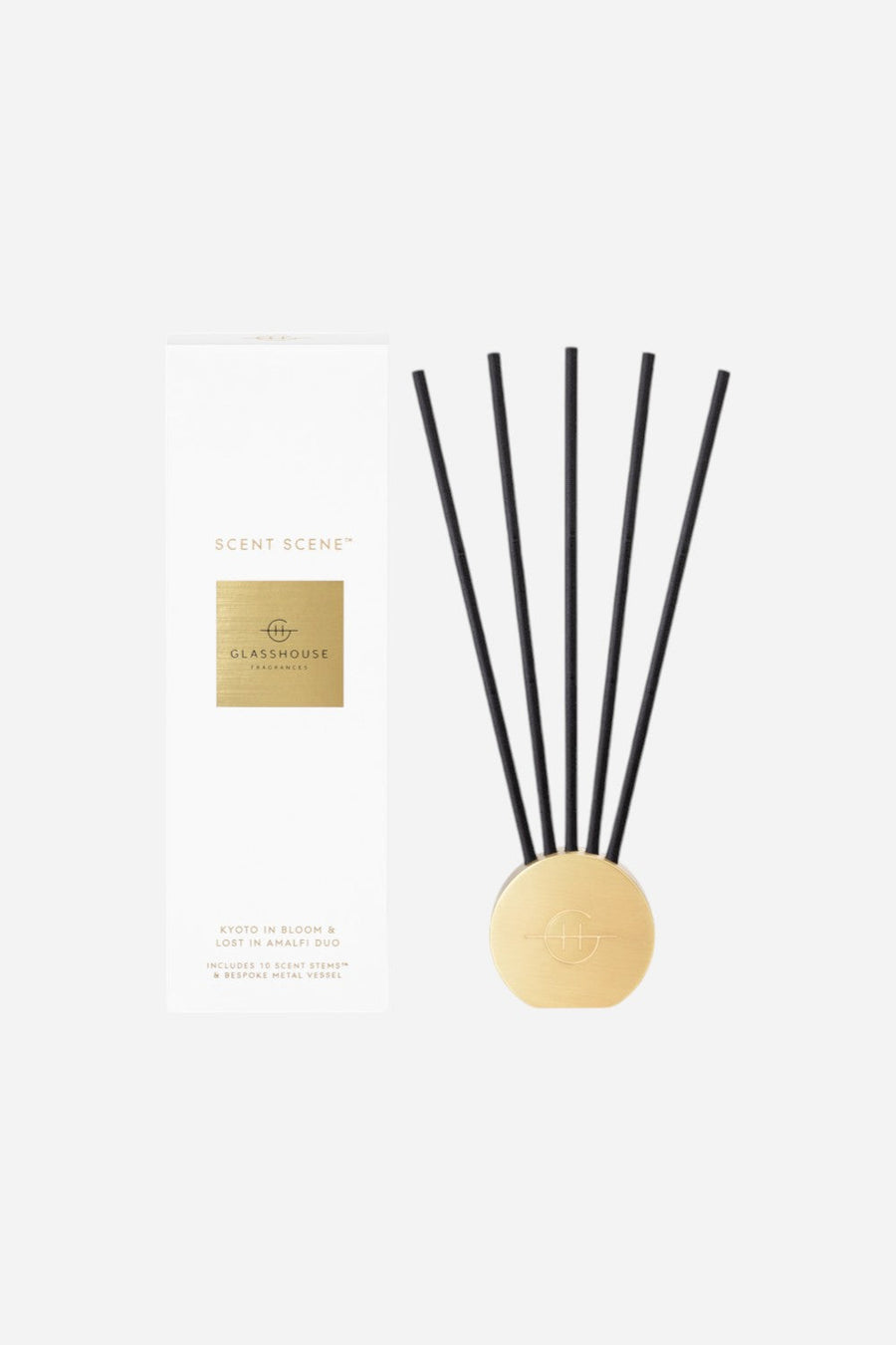 Glasshouse Scent Scene Duo- Lost In Amalfi and Kyoto in Bloom Assorted Fragrances – side view