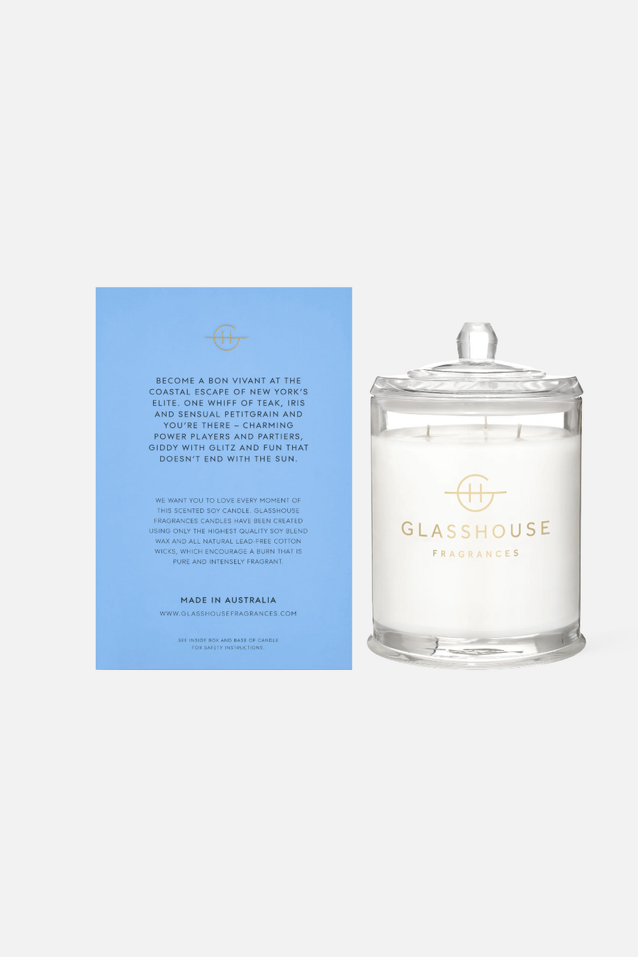 Glasshouse The Hamptons 26.8 Oz Candle – back view