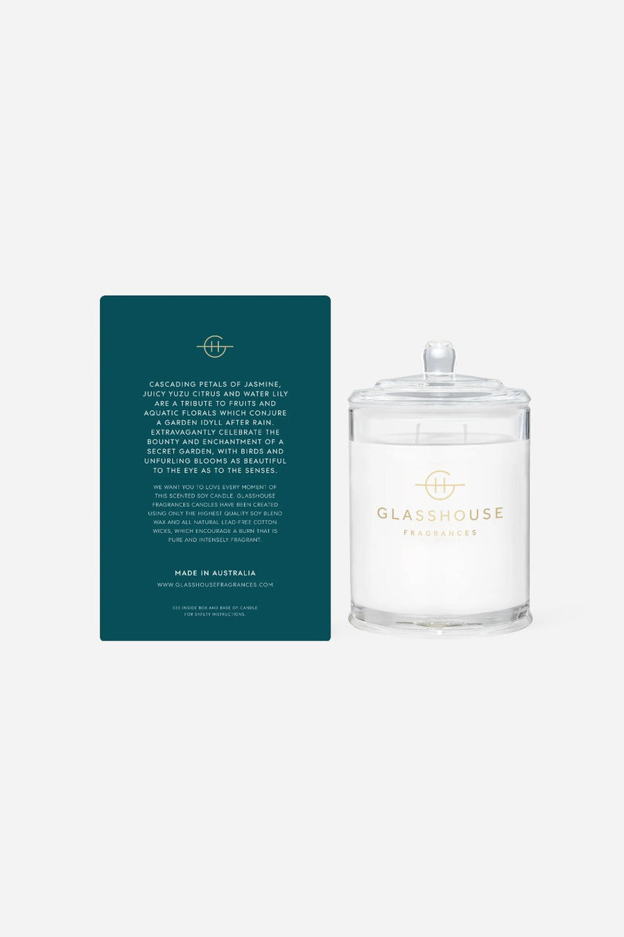Glasshouse Velvet Rhapsody Candle – back view