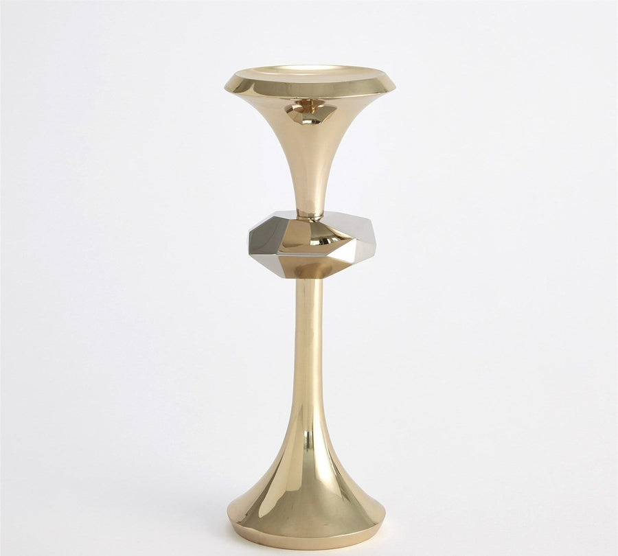 Global Views Gabriel Brass Candle Holder - Large – alternate