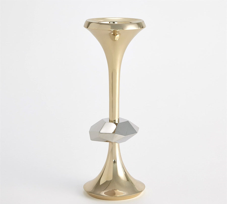 Global Views Gabriel Brass Candle Holder - Large – alternate