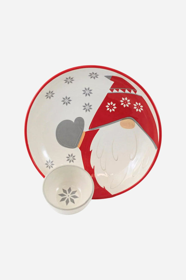 Gnome with Snowball Chip & Dip Server