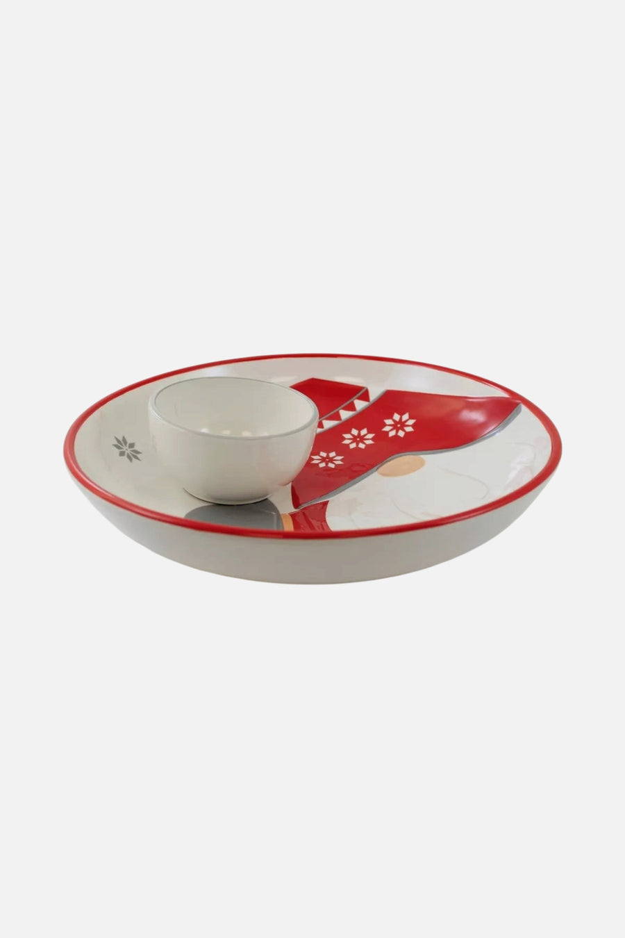 Gnome with Snowball Chip & Dip Server – three-quarter view