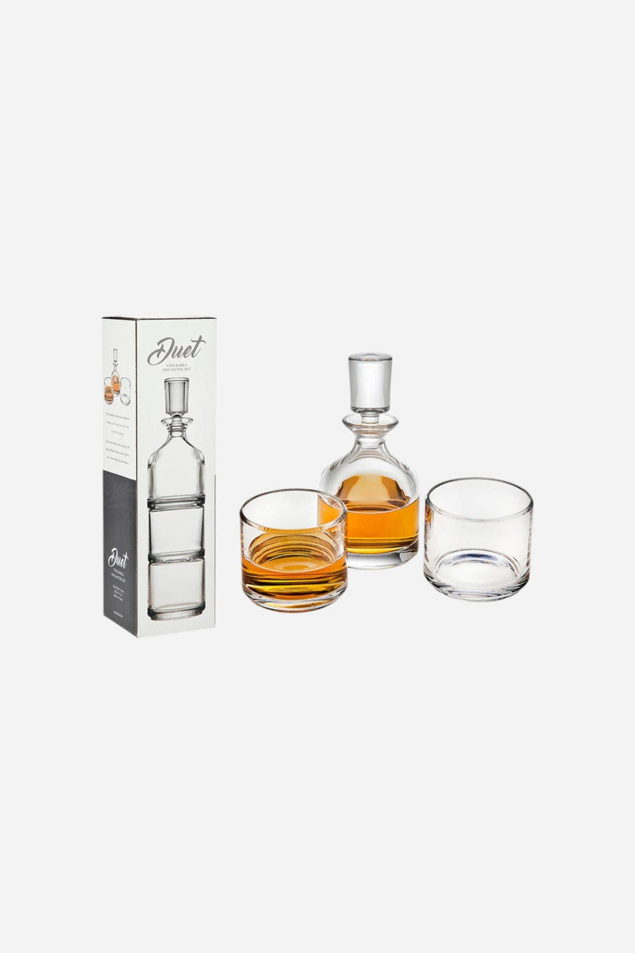 Godinger Duet Stacking Decanter 8.5 oz – back view