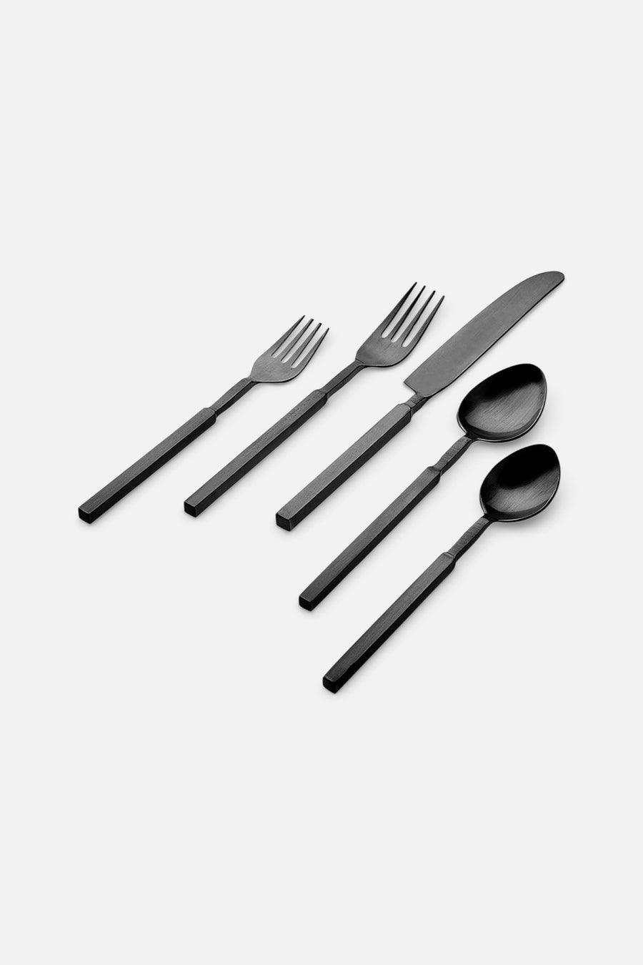 Godinger Matte Black 20 Piece Utensil Set – front view