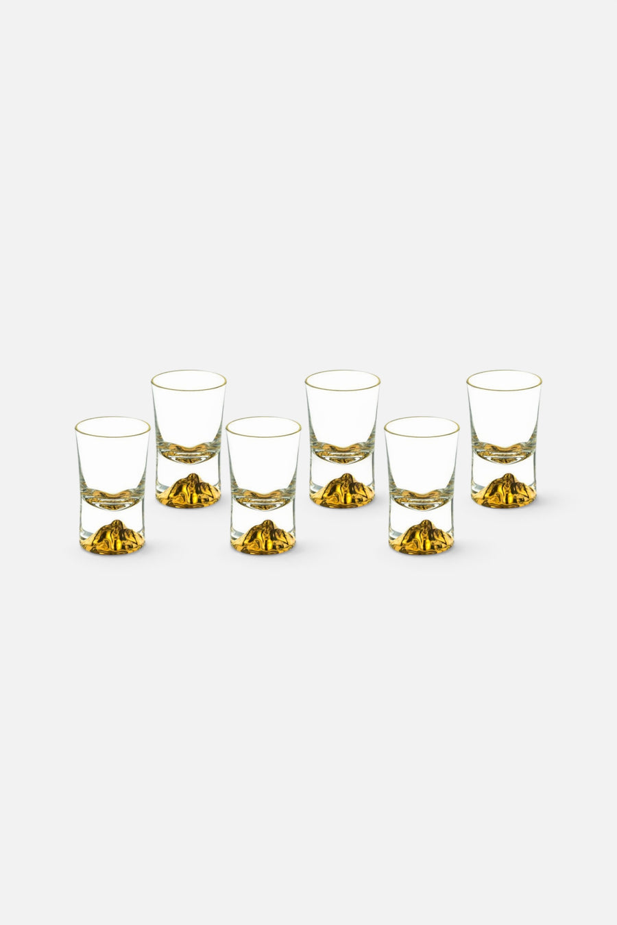 Godinger Novo Gold Shooters, 0.5 oz – front view