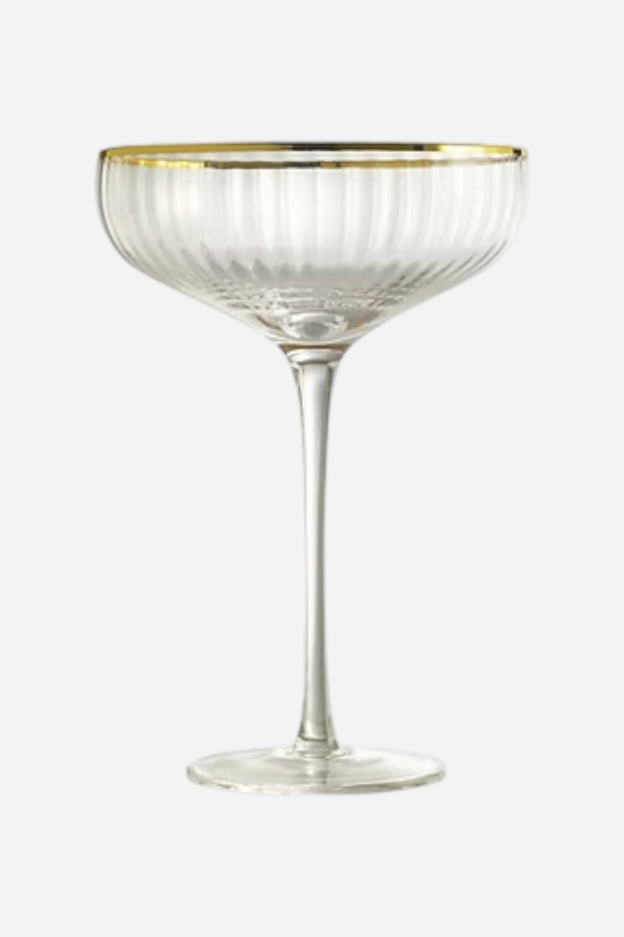 Gold Rocher Coupe Glasses - Set of 4 – front view