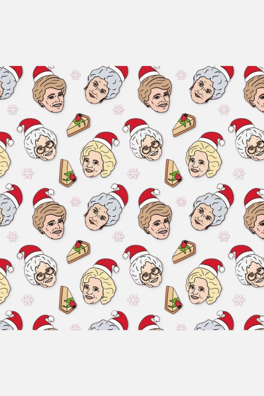 Golden Christmas Wrapping Paper – back view