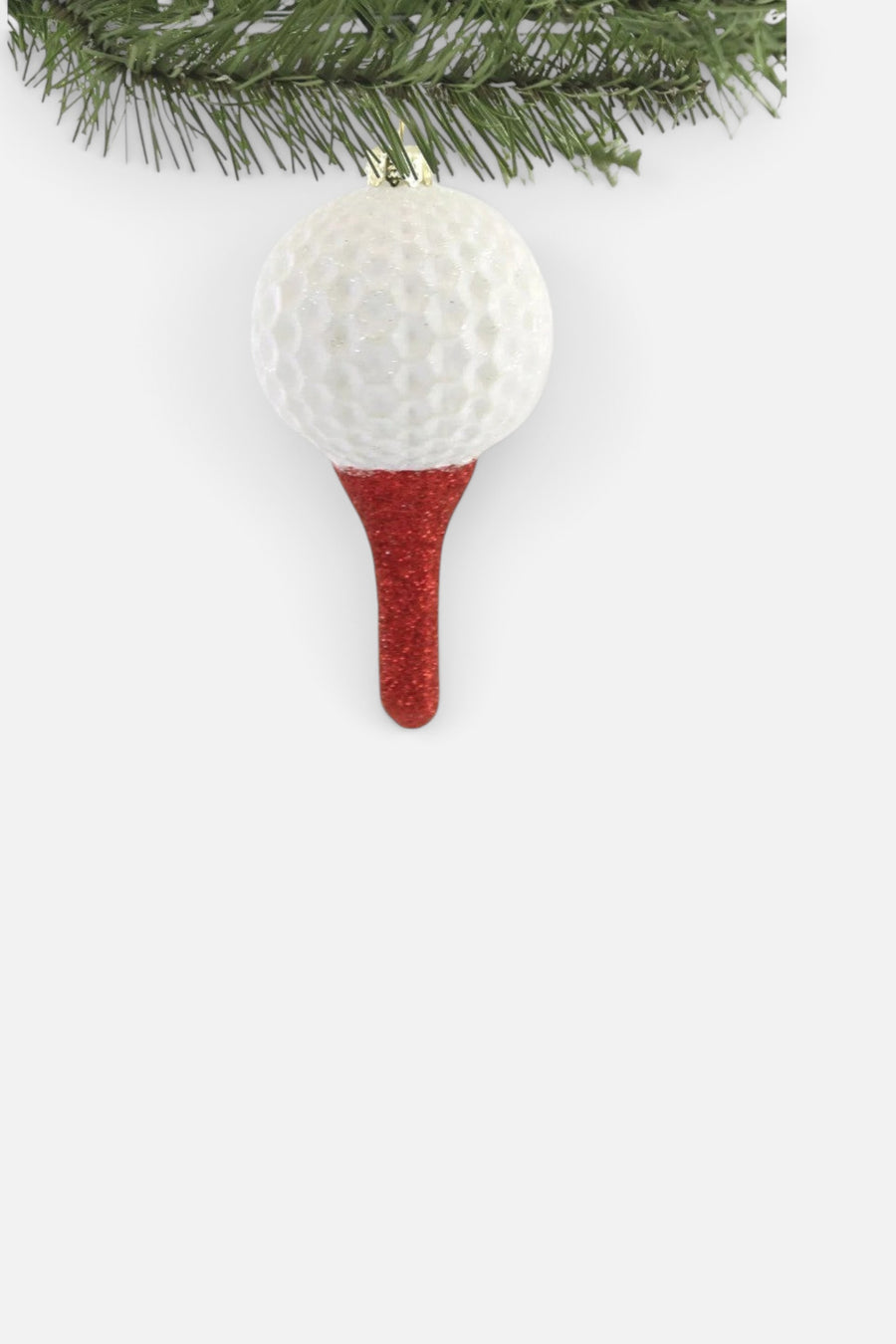 Golf Ball On Tee Ornament – back view