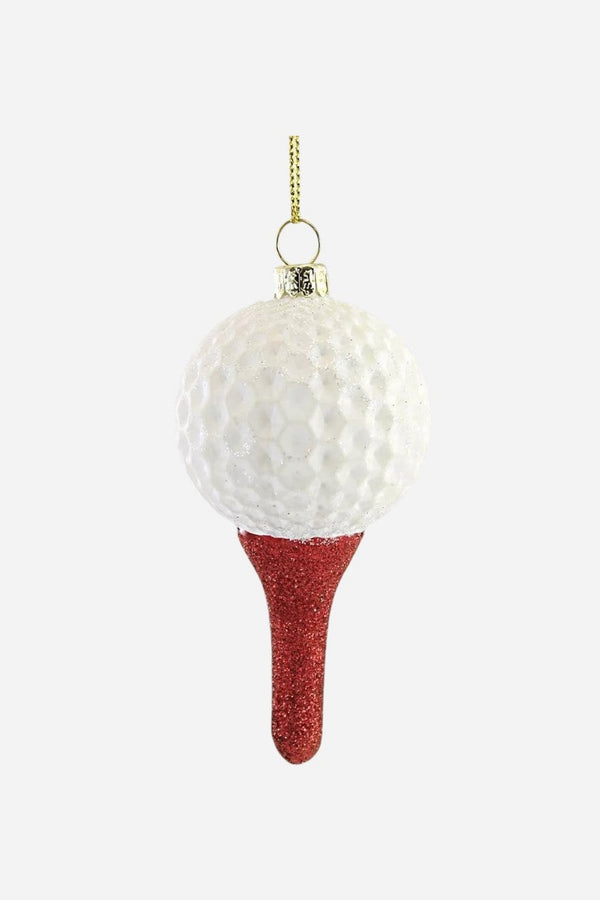 Golf Ball On Tee Ornament