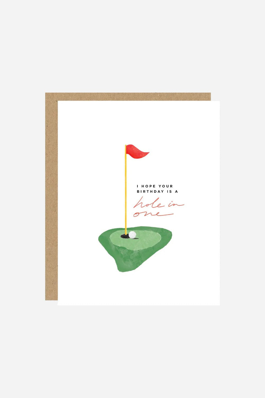 Golf Hole In One Birthday Card – front view