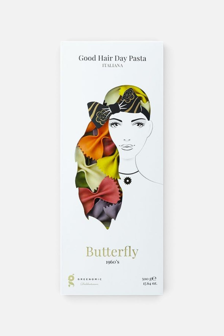Good Hair Day Butterfly 1960's Farfallone Pasta – front view