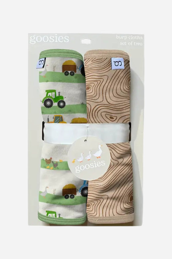 Goosies Burp Cloth Set - Farm Stripes