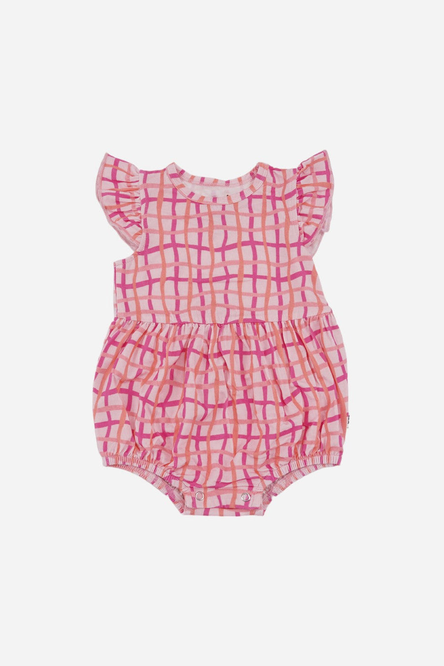 Goosies Flutter Bubble in Pink Wavy Plaid – front view