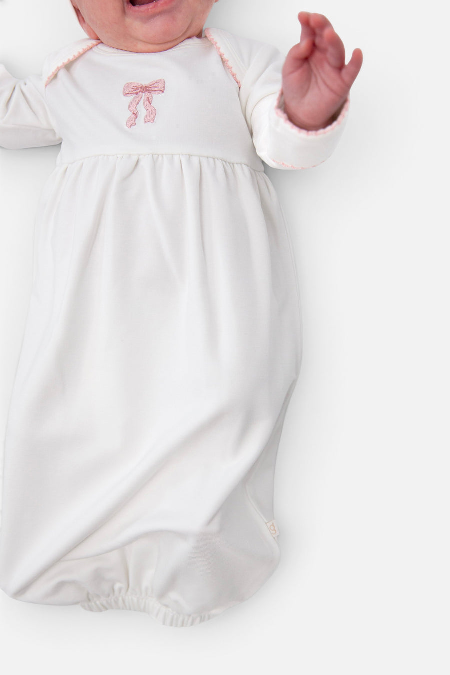 Goosies Pip Embroidered Gown in Bow – back view