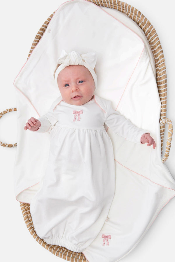 Goosies Pip Embroidered Gown in Bow
