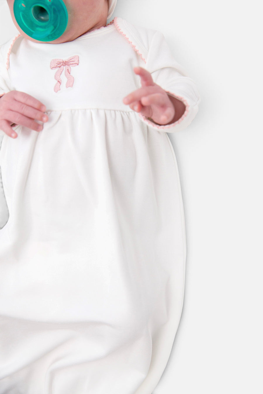 Goosies Pip Embroidered Gown in Bow – side view