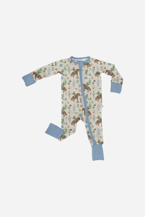 Goosies Saddle Up, Cowboy Long Sleeve Convertible Zip PJ's