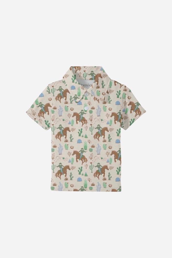 Goosies Saddle Up, Cowboy Short Sleeve Polo Shirt