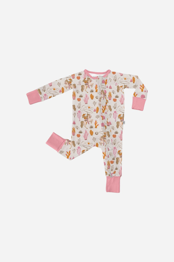 Goosies Saddle Up, Cowgirl Long Sleeve Convertible Zip PJ's