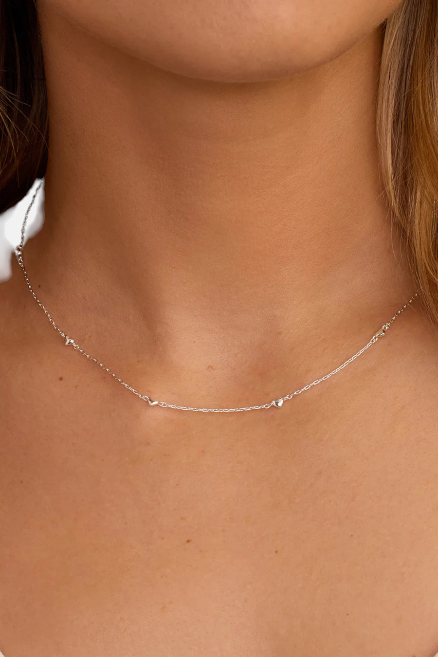 Gorjana Amour Necklace in Silver – side view