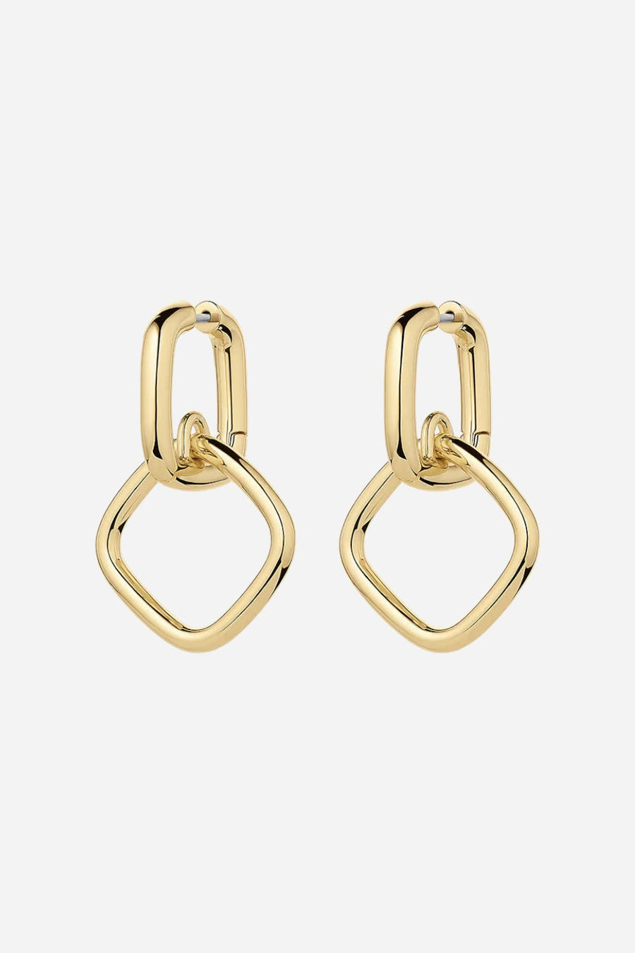 Gorjana Charlie Drop Hoops – front view