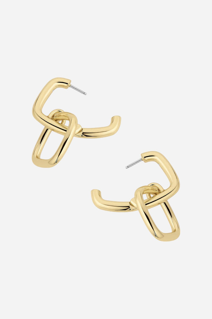 Gorjana Charlie Drop Hoops – side view
